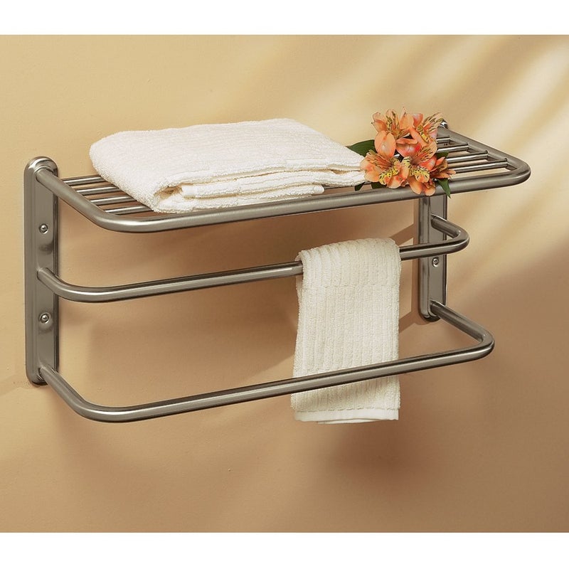 Gatco 1541SN 10-Inch by 20-Inch Towel Rack, Satin Nickel - Image 2
